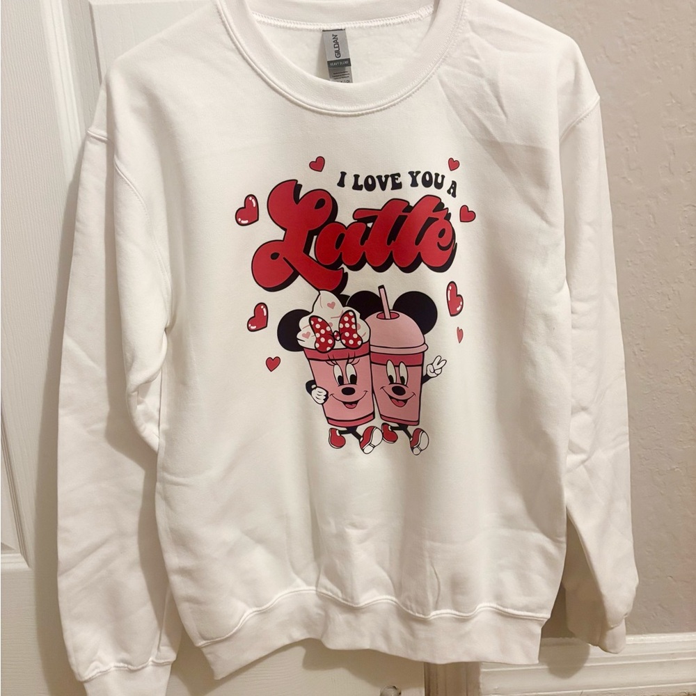 Mickey and Minnie Mouse Coffee Sweatshirt
